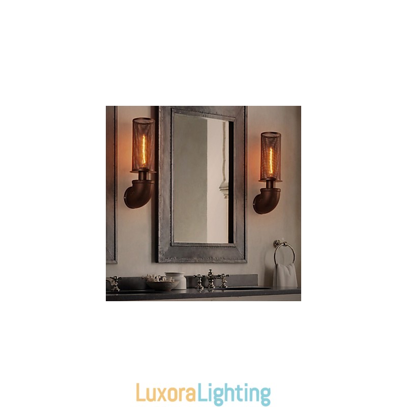 Designer Touch Decorative Restore Ancient Ways Wrought Iron Loft Creative Wall Lamp Lights