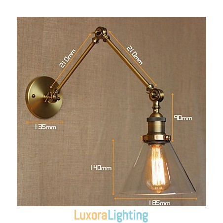 Designer Touch Decorative Industrial Style Retro Vintage Stores Bedroom Modern Church Hall Decorated Bronze Wall Sconce