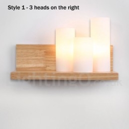 Designer Touch Decorative Mini Style Wall Sconces with Glass Shades Modern Contemporary Wood Bamboo Wall Light