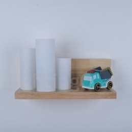 Designer Touch Decorative Mini Style Wall Sconces with Glass Shades Modern Contemporary Wood Bamboo Wall Light