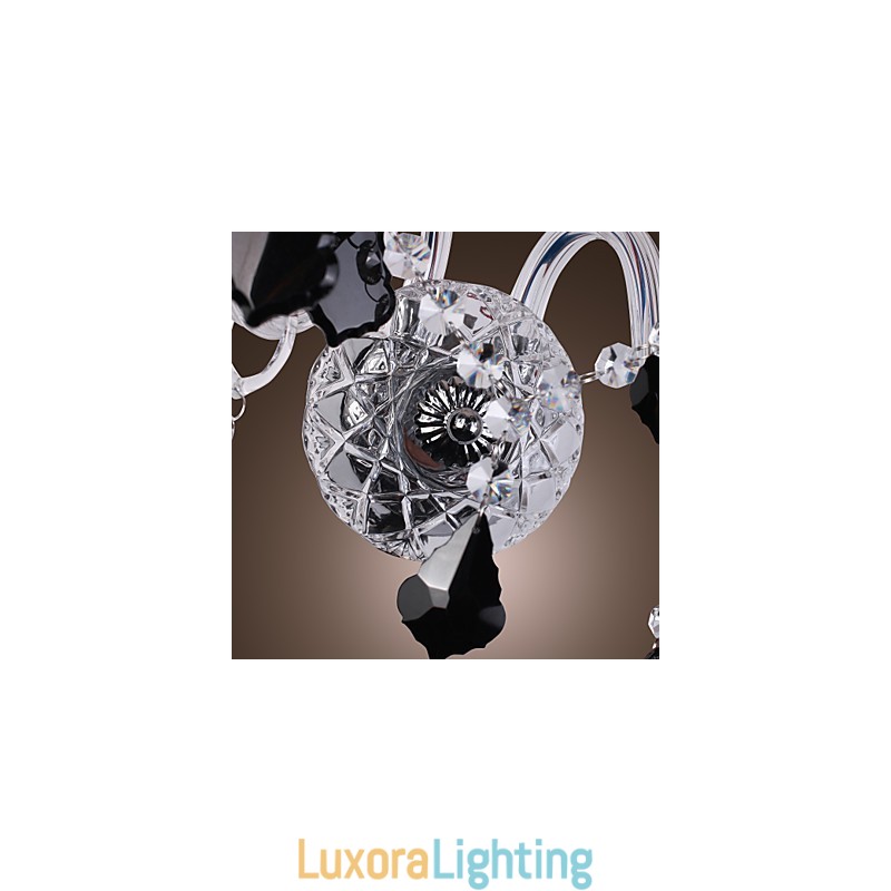 Designer Touch Decorative Crystal Wall Light with 2 Lights in Fabric Shade