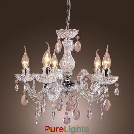 Designer Touch Decorative Upligh Chrome Ceiling Lamp Candle light Acrylic Fixture Chandelier Pendant