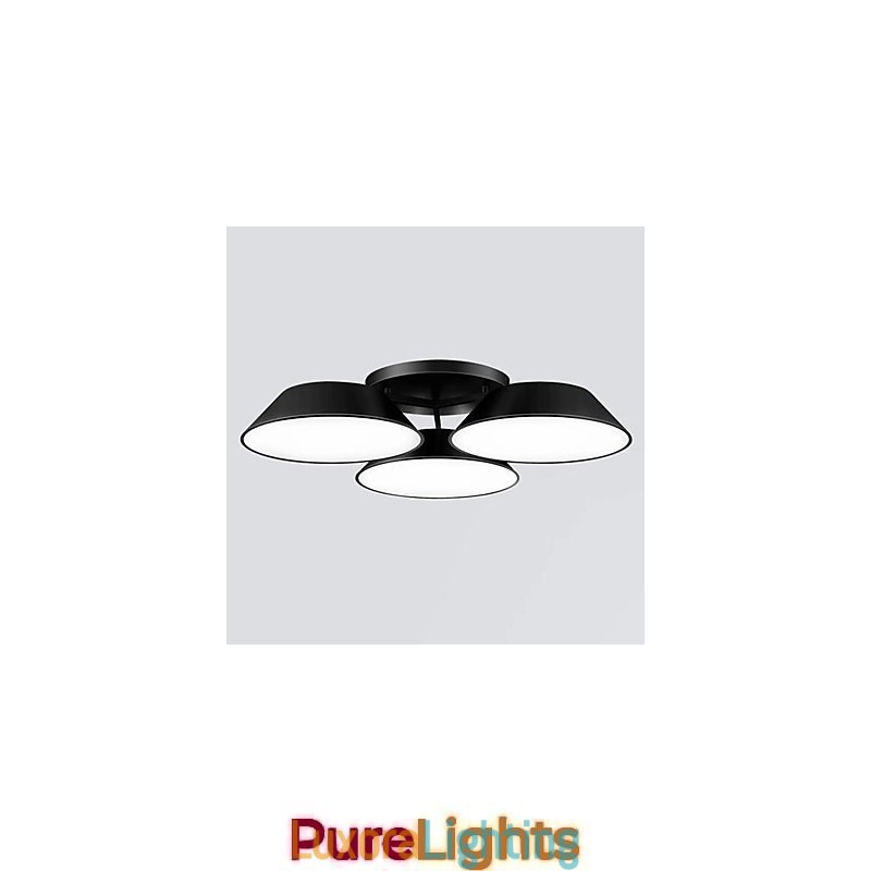 Designer Touch Decorative Flush Mount 3 Lights Metal Acrylic Simple Modern