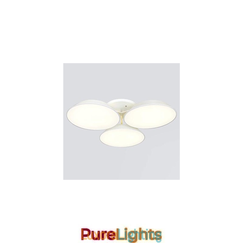 Designer Touch Decorative Flush Mount 3 Lights Metal Acrylic Simple Modern