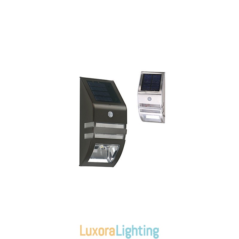 Designer Touch Decorative Solar White Wall Light With PIR Motion Sensor