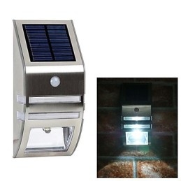 Designer Touch Decorative Solar White Wall Light With PIR Motion Sensor