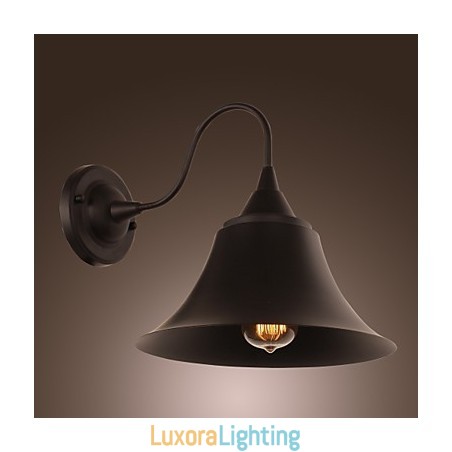 Designer Touch Decorative Artistic Wall Light with Retro Metal Shade and Bracket