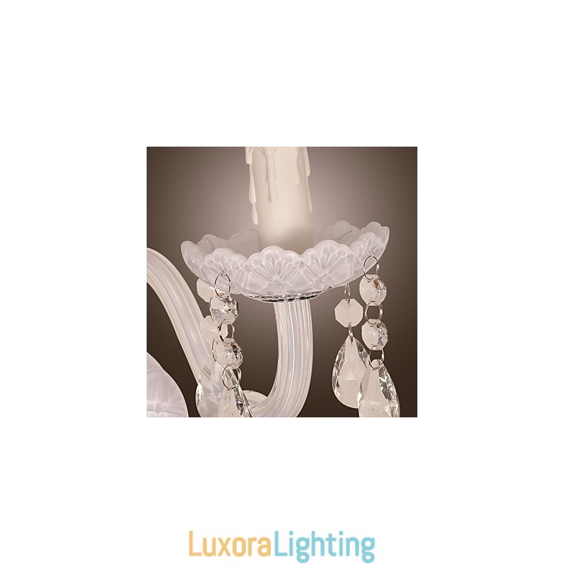 Designer Touch Decorative Crystal Wall Light with 2 Lights in Candle Bulb