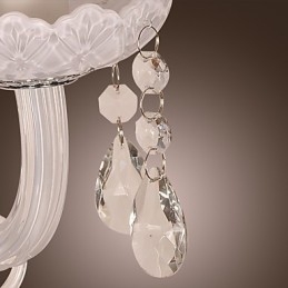 Designer Touch Decorative Crystal Wall Light with 2 Lights in Candle Bulb