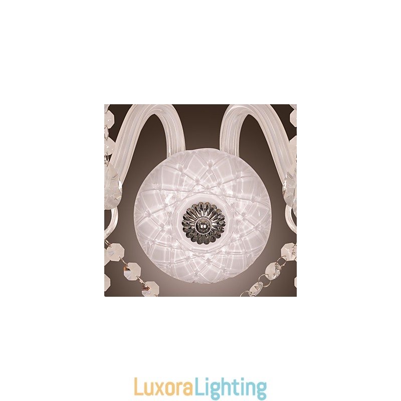 Designer Touch Decorative Crystal Wall Light with 2 Lights in Candle Bulb