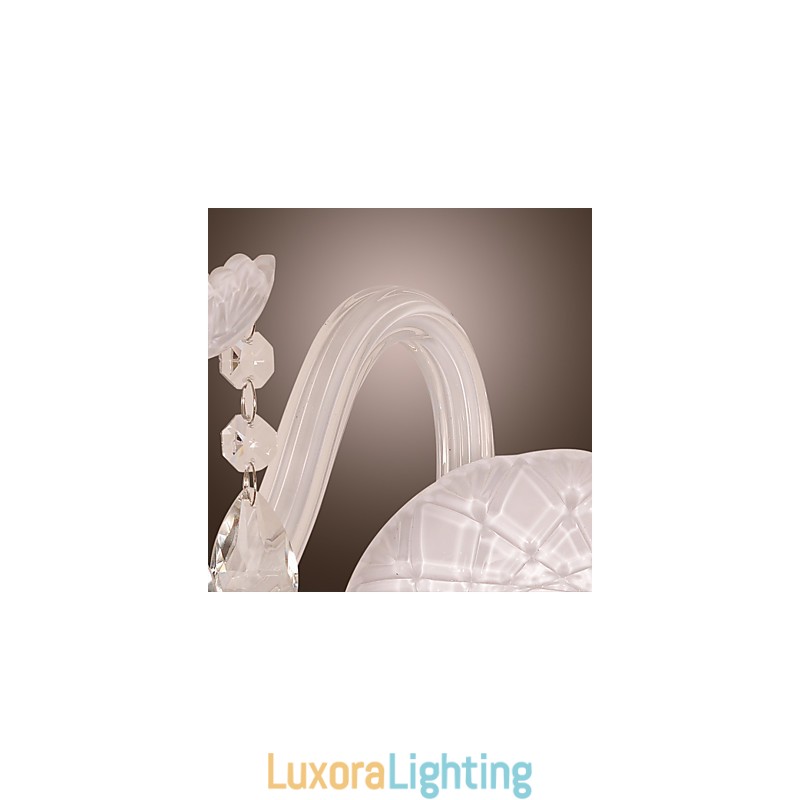 Designer Touch Decorative Crystal Wall Light with 2 Lights in Candle Bulb