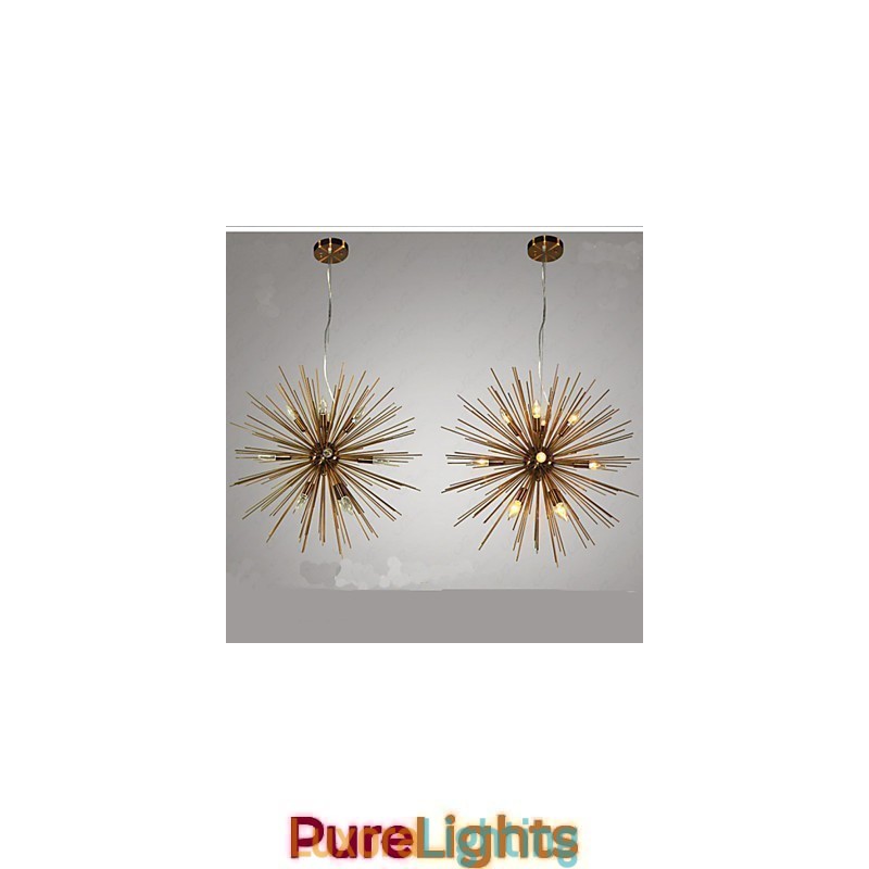 Designer Touch Decorative Retro Imitation Copper Creative line 12 Chandelier