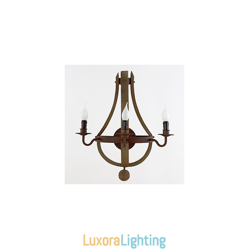 Designer Touch Decorative Mini Style Wall Sconces Rustic Lodge Wood Bamboo