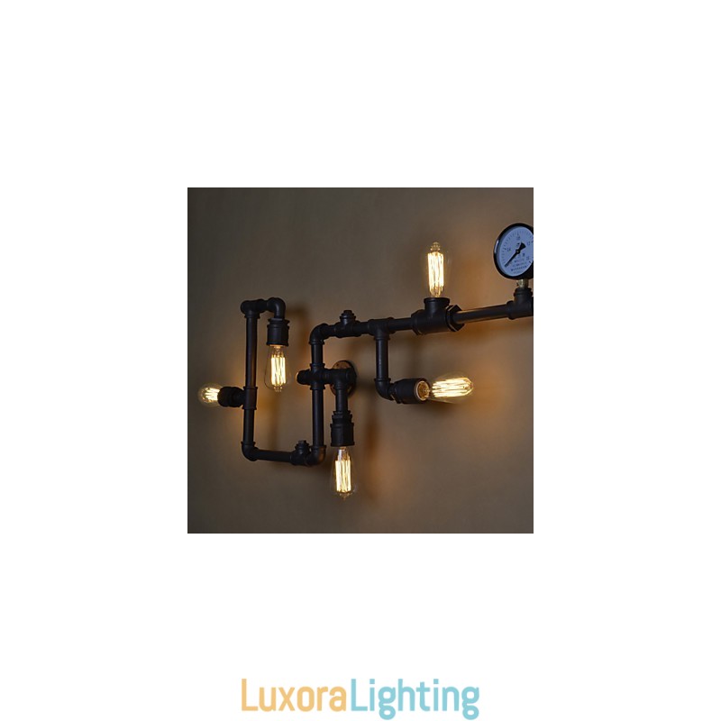 Designer Touch Decorative Wall Sconces 5 Light Water Pipe Iron Mini Style Industrial Style Country Metal