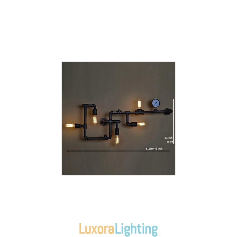 Designer Touch Decorative Wall Sconces 5 Light Water Pipe Iron Mini Style Industrial Style Country Metal