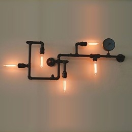 Designer Touch Decorative Wall Sconces 5 Light Water Pipe Iron Mini Style Industrial Style Country Metal
