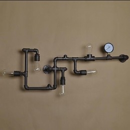 Designer Touch Decorative Wall Sconces 5 Light Water Pipe Iron Mini Style Industrial Style Country Metal