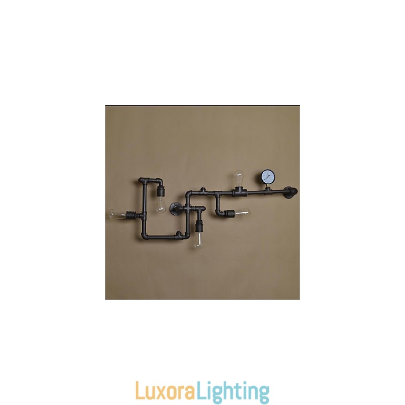 Designer Touch Decorative Wall Sconces 5 Light Water Pipe Iron Mini Style Industrial Style Country Metal