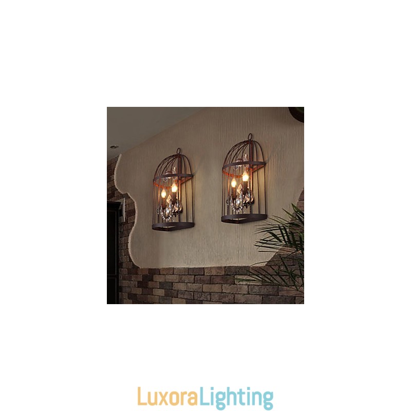 Designer Touch Decorative Mini Style Wall Sconces Rustic Lodge Metal