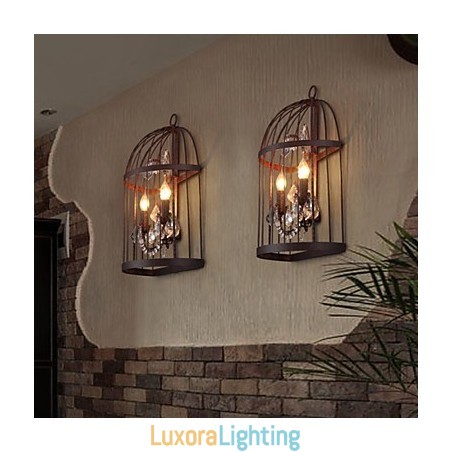 Designer Touch Decorative Mini Style Wall Sconces Rustic Lodge Metal
