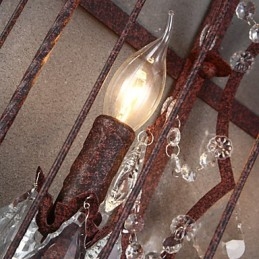 Designer Touch Decorative Mini Style Wall Sconces Rustic Lodge Metal