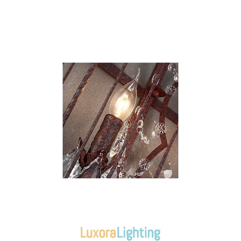 Designer Touch Decorative Mini Style Wall Sconces Rustic Lodge Metal