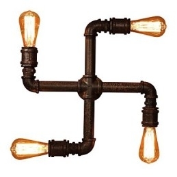 Designer Touch Decorative Retro Bar Iron Wall Sconces Mini Style Rustic Lodge Metal