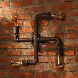 Designer Touch Decorative Retro Bar Iron Wall Sconces Mini Style Rustic Lodge Metal