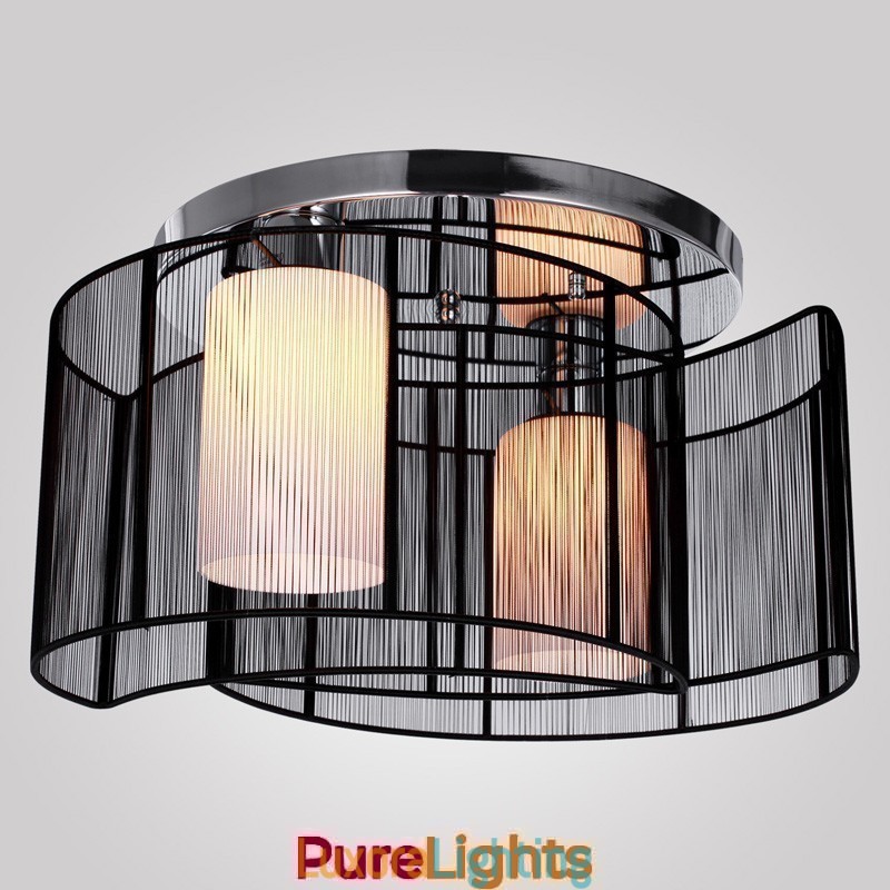 Designer Touch Decorative Ceiling Light Modern Design 2 Lights Black