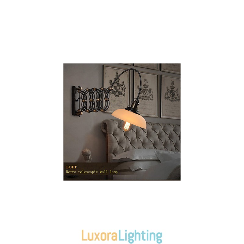 Designer Touch Decorative Vintage Industrial American Country Restaurant Bedroom Study Creative Staircase Aisle Lamp Telescopic Iron Wall Lamps