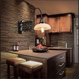Designer Touch Decorative Vintage Industrial American Country Restaurant Bedroom Study Creative Staircase Aisle Lamp Telescopic Iron Wall Lamps
