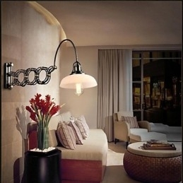 Designer Touch Decorative Vintage Industrial American Country Restaurant Bedroom Study Creative Staircase Aisle Lamp Telescopic Iron Wall Lamps