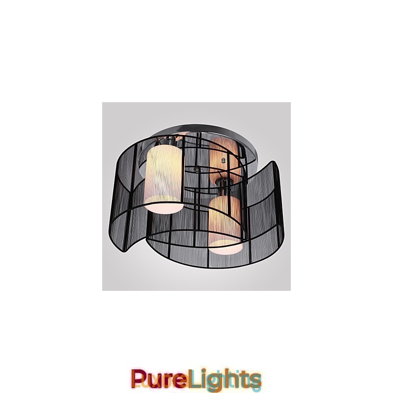 Designer Touch Decorative Ceiling Light Modern Design 2 Lights Black