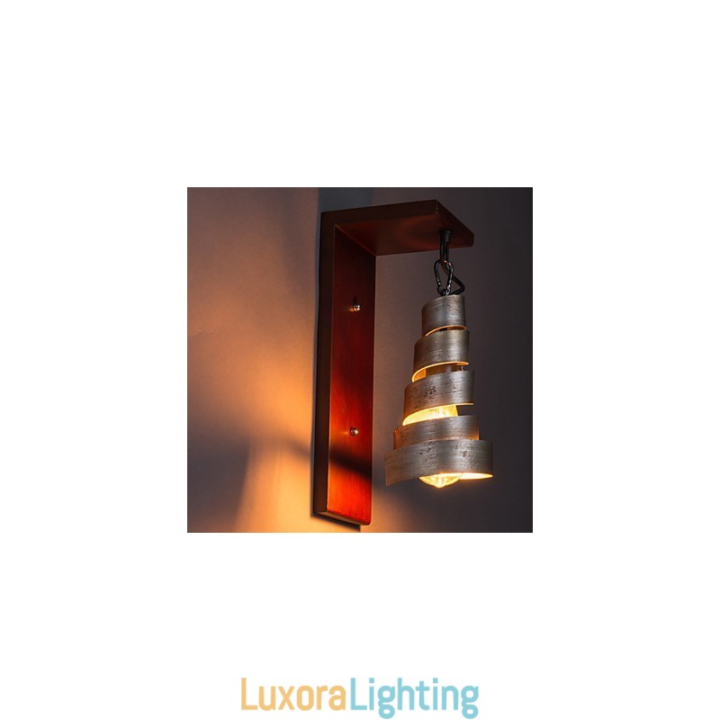 Designer Touch Decorative Antique Wood Wall Sconces 1 Light