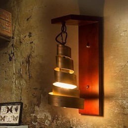 Designer Touch Decorative Antique Wood Wall Sconces 1 Light