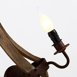 Designer Touch Decorative Mini Style Wall Sconces Rustic Lodge Wood Bamboo