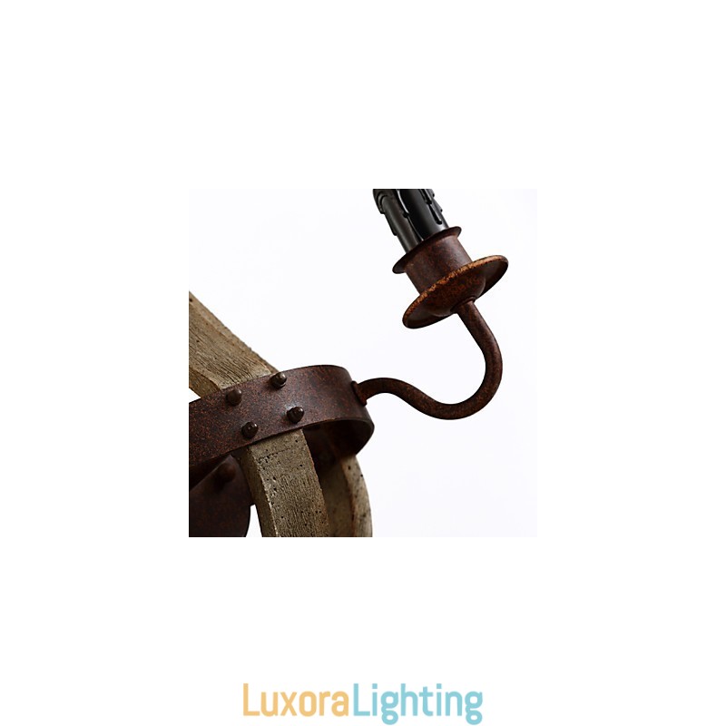 Designer Touch Decorative Mini Style Wall Sconces Rustic Lodge Wood Bamboo