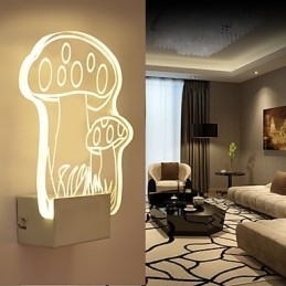 Designer Touch Decorative Acrylic Wall Lamp PVC Lamp Light Modern Contemporary Metal