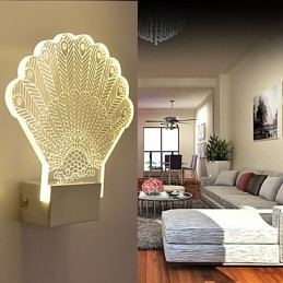 Designer Touch Decorative Acrylic Wall Lamp PVC Lamp Light Modern Contemporary Metal