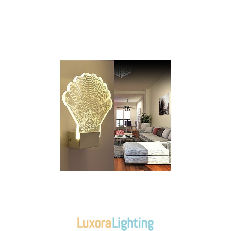 Designer Touch Decorative Acrylic Wall Lamp PVC Lamp Light Modern Contemporary Metal