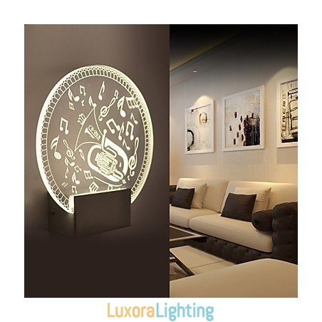 Designer Touch Decorative Acrylic Wall Lamp PVC Lamp Light Modern Contemporary Metal