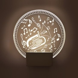 Designer Touch Decorative Acrylic Wall Lamp PVC Lamp Light Modern Contemporary Metal