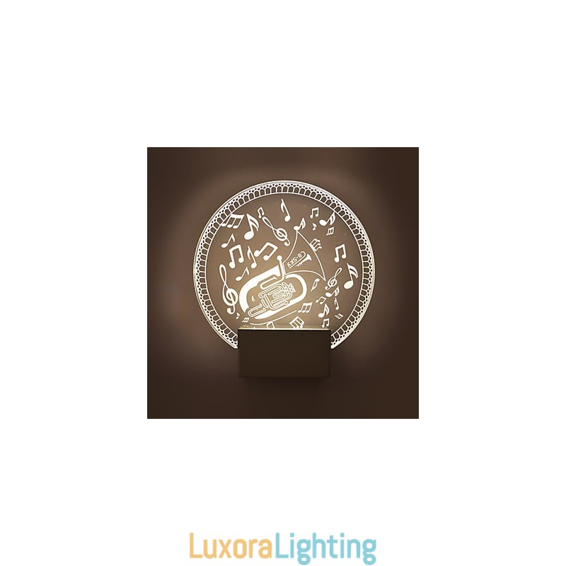 Designer Touch Decorative Acrylic Wall Lamp PVC Lamp Light Modern Contemporary Metal