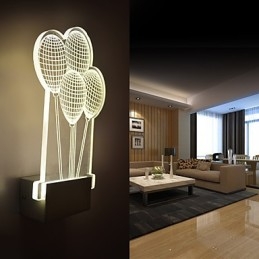 Designer Touch Decorative Acrylic Wall Lamp PVC Lamp Light Modern Contemporary Metal