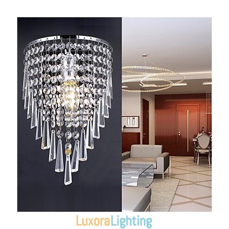 Designer Touch Decorative Classy Crystal Wall Light with 1 Light