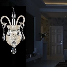 Designer Touch Decorative Crystal Wall Sconces Outdoor Wall Lights Candle Wall Lights Reading Wall Lights Modern Contemporary Metal