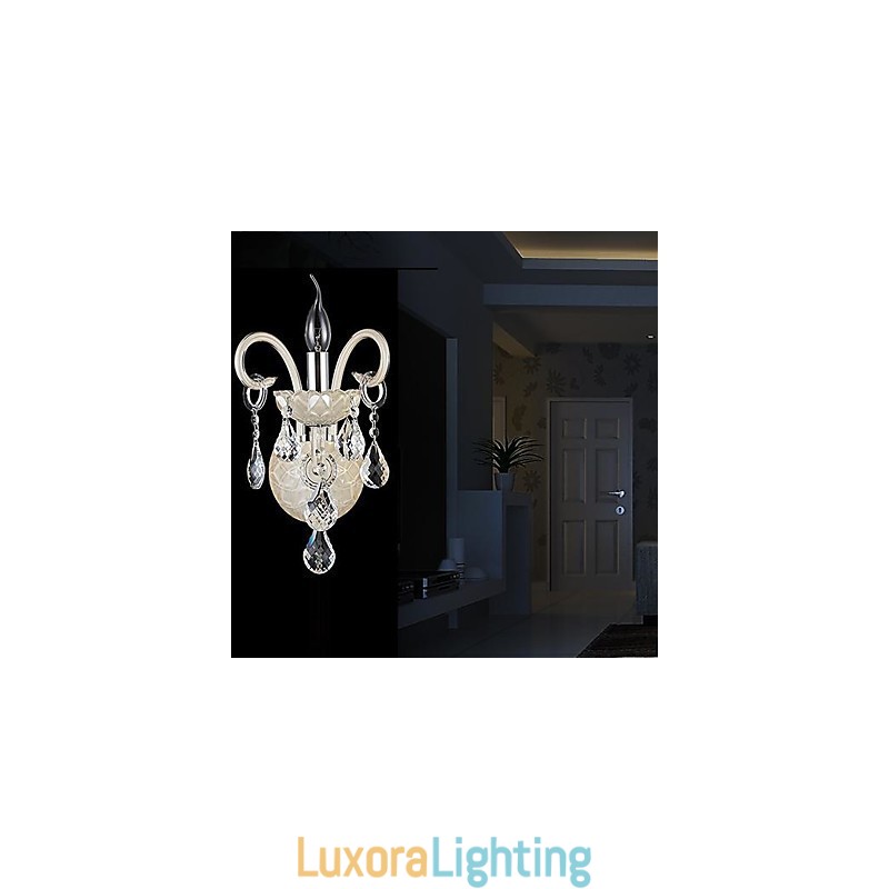 Designer Touch Decorative Crystal Wall Sconces Outdoor Wall Lights Candle Wall Lights Reading Wall Lights Modern Contemporary Metal