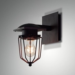 Designer Touch Decorative Retro Wrought Wall Lamps Single Head Antique Wall Lamp Reminisced Lamp Loft American Iron Vintage Small Cages Wall Lamp