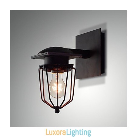 Designer Touch Decorative Retro Wrought Wall Lamps Single Head Antique Wall Lamp Reminisced Lamp Loft American Iron Vintage Small Cages Wall Lamp