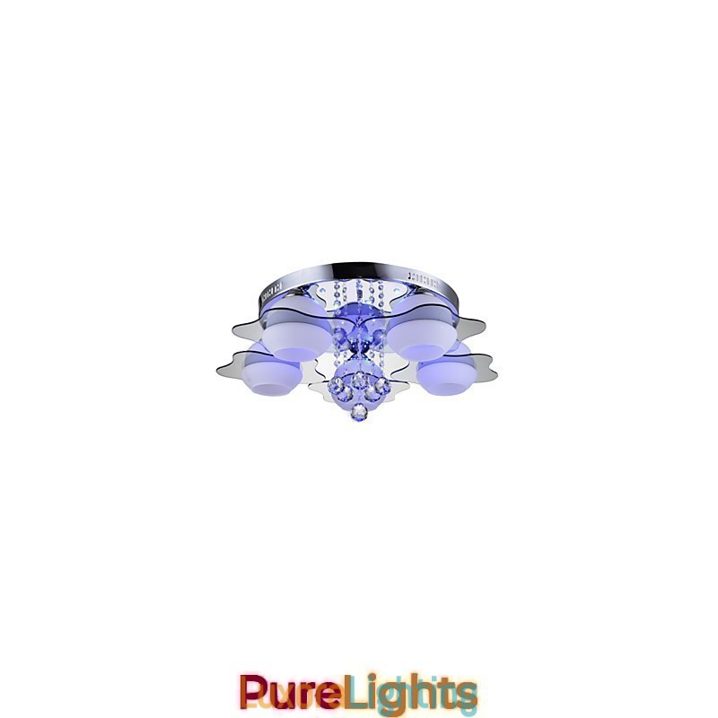 Designer Touch Decorative Remoter Control 5 Lights with Blue Redss Modern Ceiling Light Flush Mount